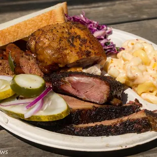 Thai Chili Sausage, Quarter Chicken, Pork Spare Ribs, Lean Brisket, Mac &amp; Cheese, Lemon Poppy Slaw