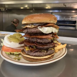 Burgers this high!