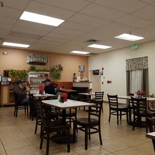 Inside the restaurant