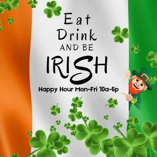 Indulge in the luck of the Irish at Mick&apos;s Pub in Clearwater - where the craic is mighty, and we&apos;re pouring happy hour cheer from 10a - 6p.