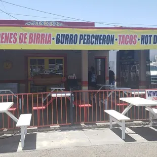 Outside seating