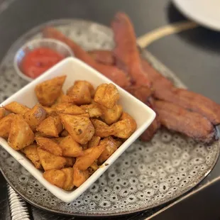 Bacon and potatoes