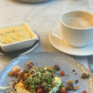 Egg White Frittata with a side of grits