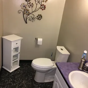 The nicest cleanest bathroom I&apos;ve ever had the pleasure of visiting in a car shop!