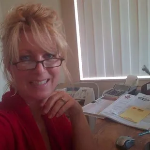 Trish is most likely working on next year&apos;s business goals.