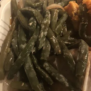 Molded green beans