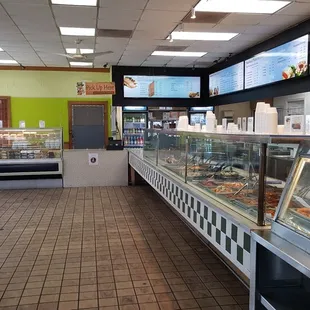the inside of a restaurant