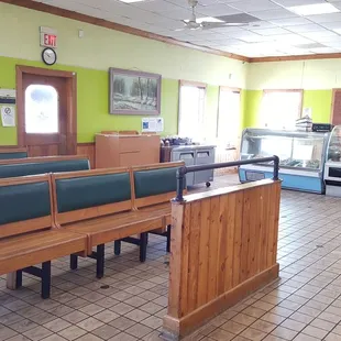 the inside of a restaurant