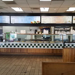 the inside of a restaurant