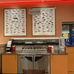 They have a SAUCE BAR... what a genius idea!