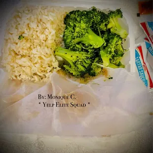 Crispy Fried Catfish, White Rice  , Steamed Broccoli