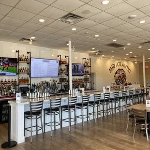 the bar area of the restaurant