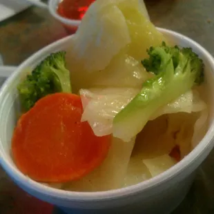 Cabbage, carrots,.broccoli