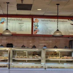 Menus for Seafood Dishes, Plates and Combos