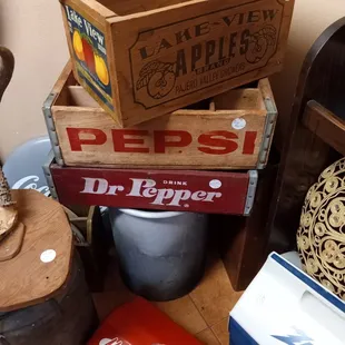 vintage crates.