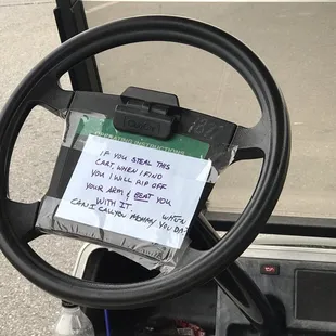 This person is serious about you not stealing their cart