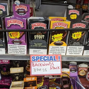 Backwood five pack special 3 for $25.00 out the door