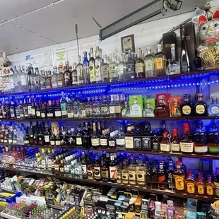 a wide selection of liquor