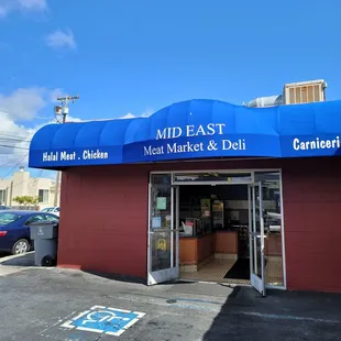 The out side of the store