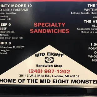 the menu