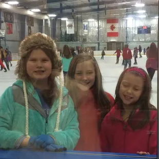 Great viewing area so mom can watch from the warm side of the window!