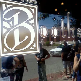 people standing outside