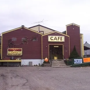 the front of the restaurant