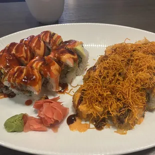 Red Wing Roll (left) and Awesome Roll (right)