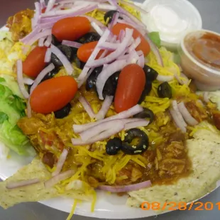 Chicken Chili Taco Salad