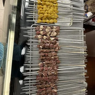 Lamp Kabob and chicken kabob