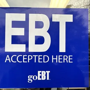 We accept EBT