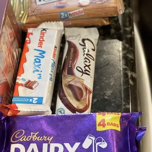 a variety of dairy milk bars
