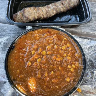 Koobideh Skewer; Gheymeh Stew