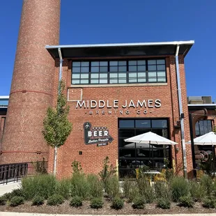 the front of the building