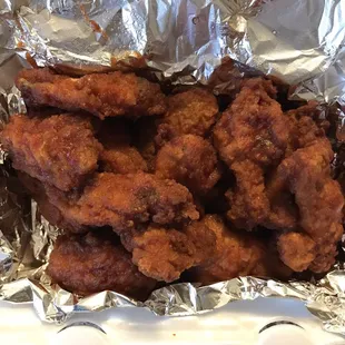 Honey barbecue party wings.