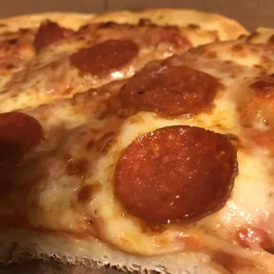 a pepperoni pizza