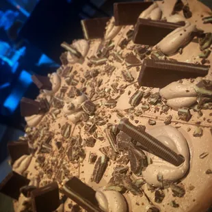 Andes candy chocolate cake