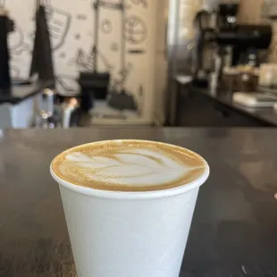 a cup of cappuccino