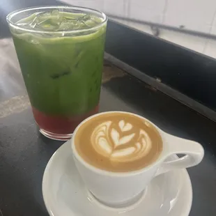 Pomegranate Matcha Lemonade