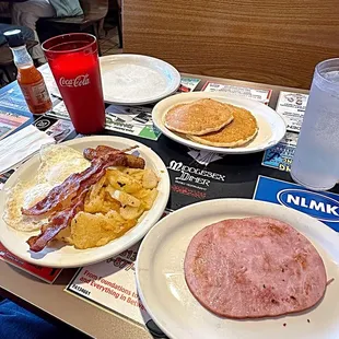 Jimmys breakfast and a side of ham