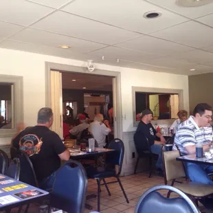 Back dining area, on a full house Saturday morning