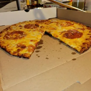 Flat cardboard pizza