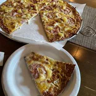 Cardboard pizza. I didn&apos;t eat much more Than you see in the picture.