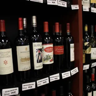 a variety of wines