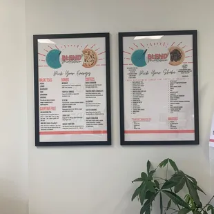 Menus with so many options!
