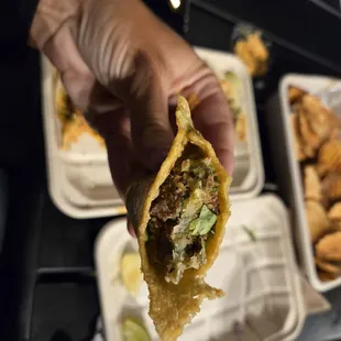 Inside of the falafel