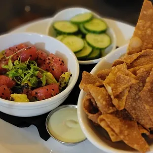 Gluten-free friendly ahi nachos