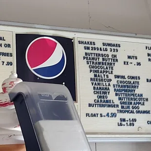 the menu