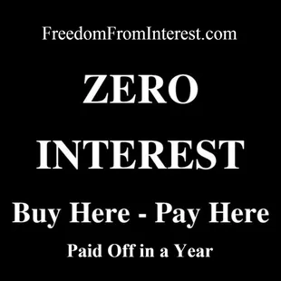 Midland Motors, home of Freedom From Interest