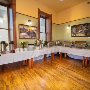 Buffets for small and large groups.